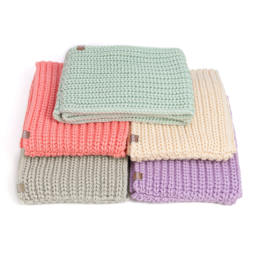 Peppercorn Kids: Knit Loop Shape Scarf - Oat Beige