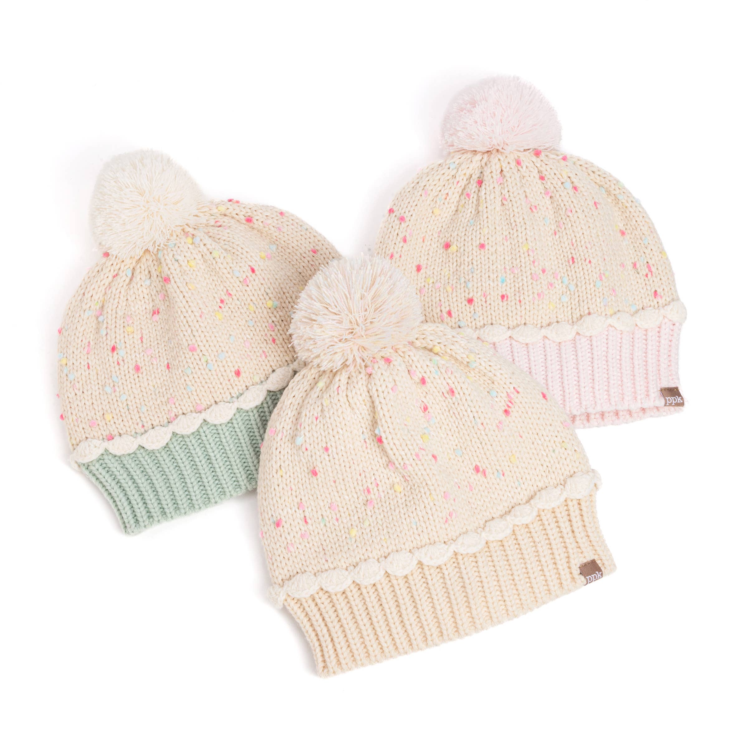 Peppercorn Kids: Knit Cupcake Beanie - Pastel Pink