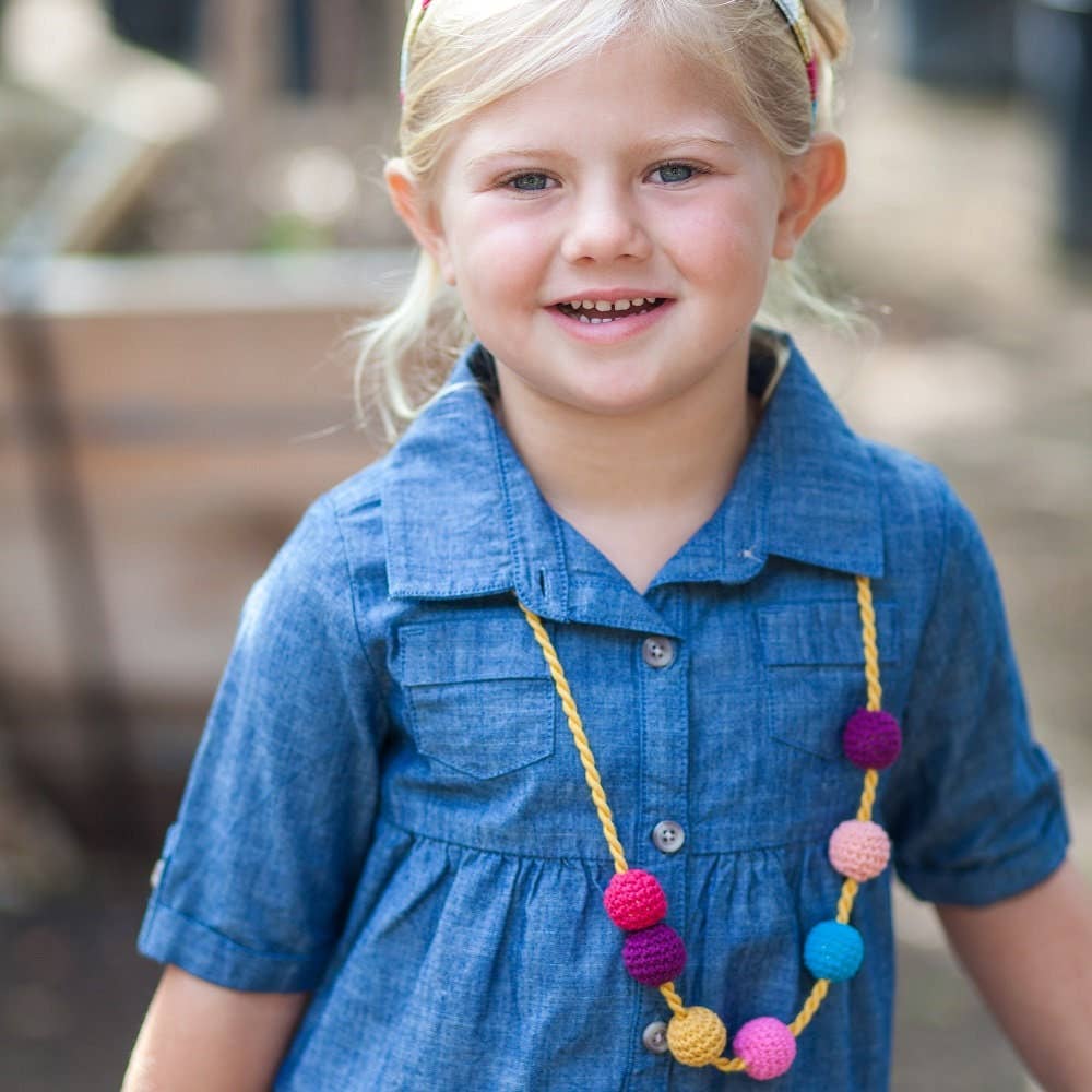 Peppercorn Kids: Girls Knit Bead Necklace