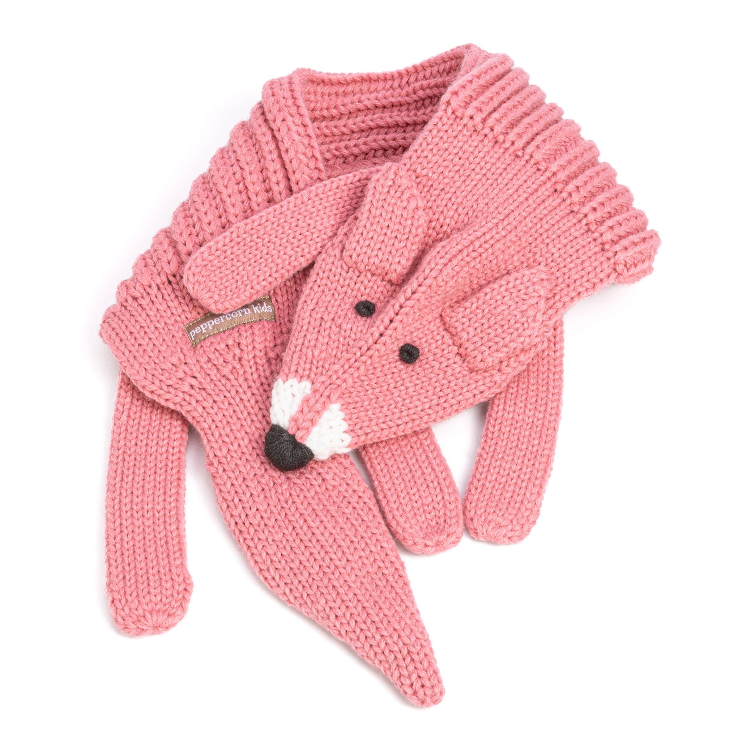 Peppercorn Kids: Knit Fox Scarf - Vintage Rose