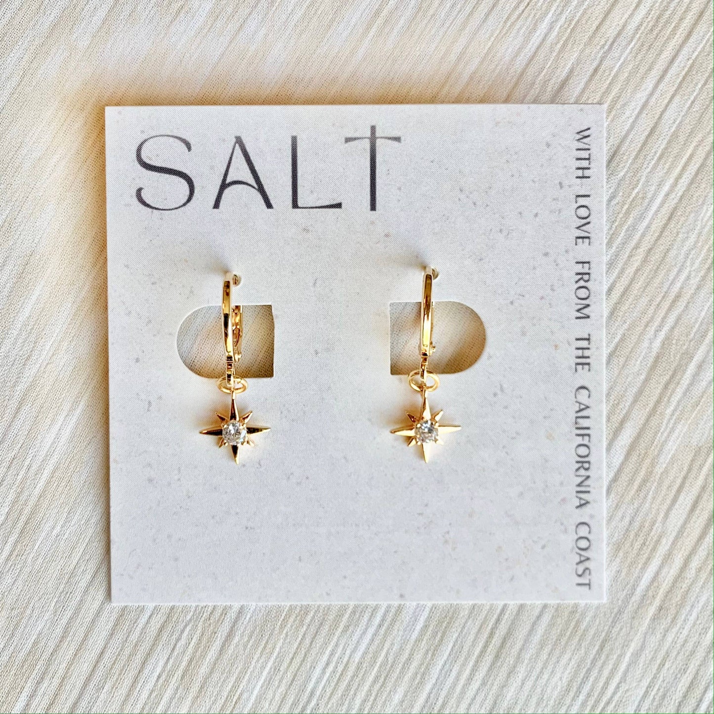 SALT by Sarah Curtis: Starburst Huggie Hoops
