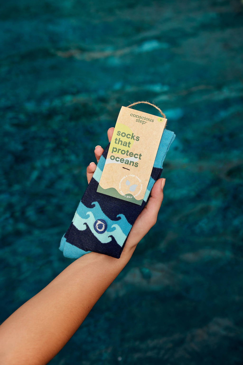 Conscious Step: Socks that Protect Oceans (Rolling Waves)