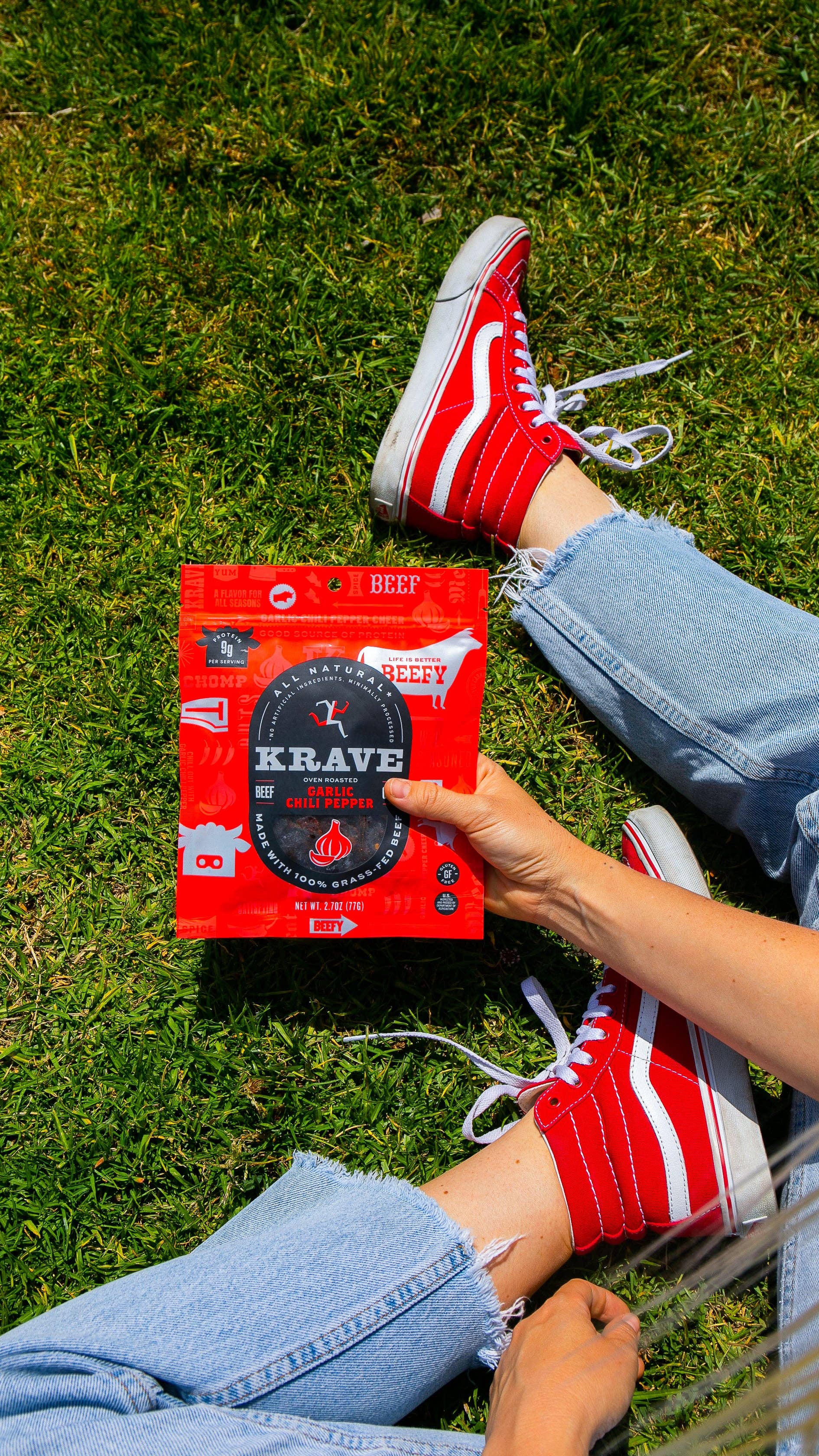 KRAVE: Garlic Chili Pepper Beef Jerky