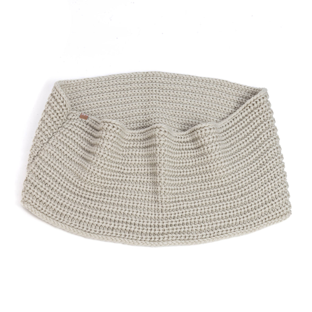 Peppercorn Kids: Knit Loop Shape Scarf - Oat Beige