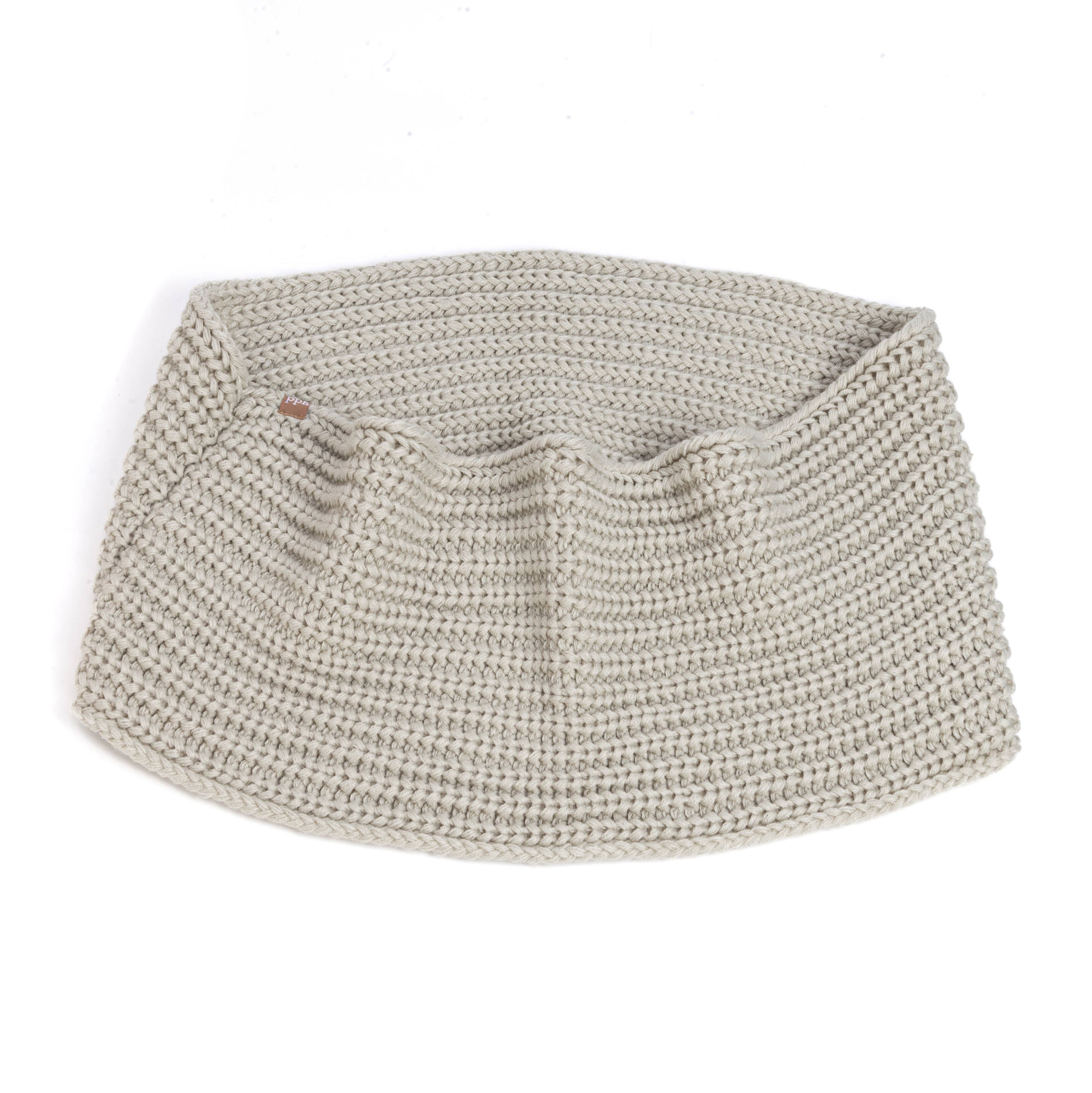 Peppercorn Kids: Knit Loop Shape Scarf - Oat Beige