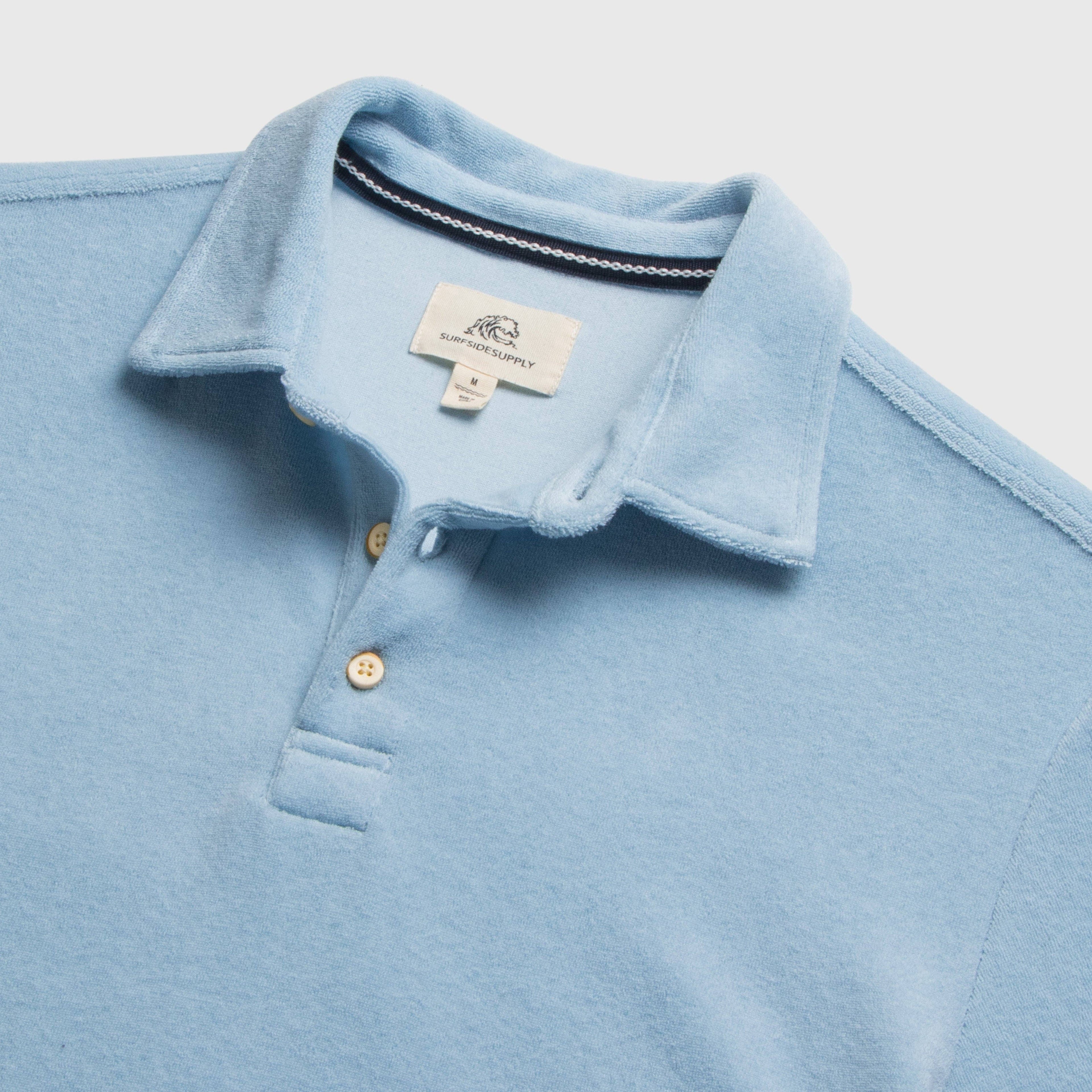 Surfside Supply: Ryan S/S Terry Polo - Dream Blue