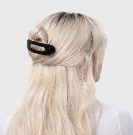 KITSCH: Flat Lay Claw Clip 2pc Flat - Black & Tort