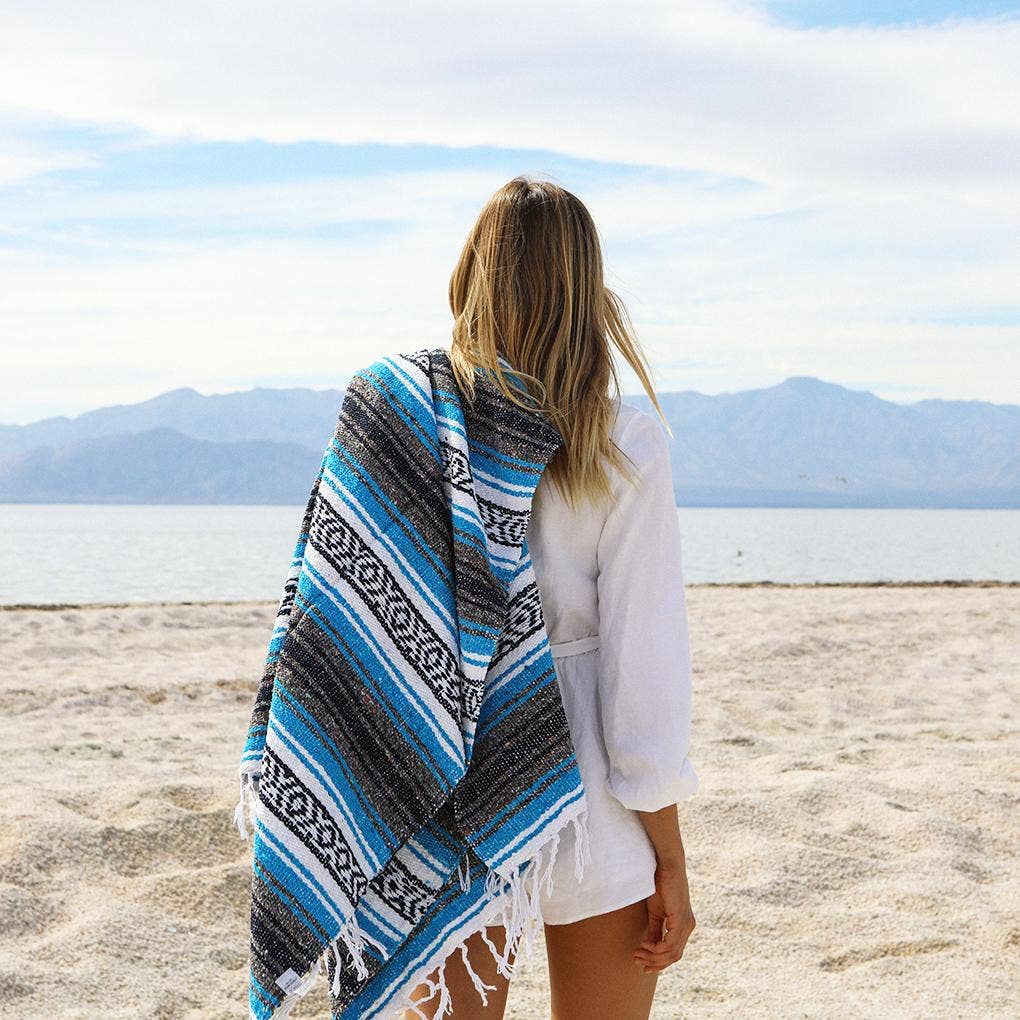 West Path: Mexican Falsa Blanket - Bright Blue