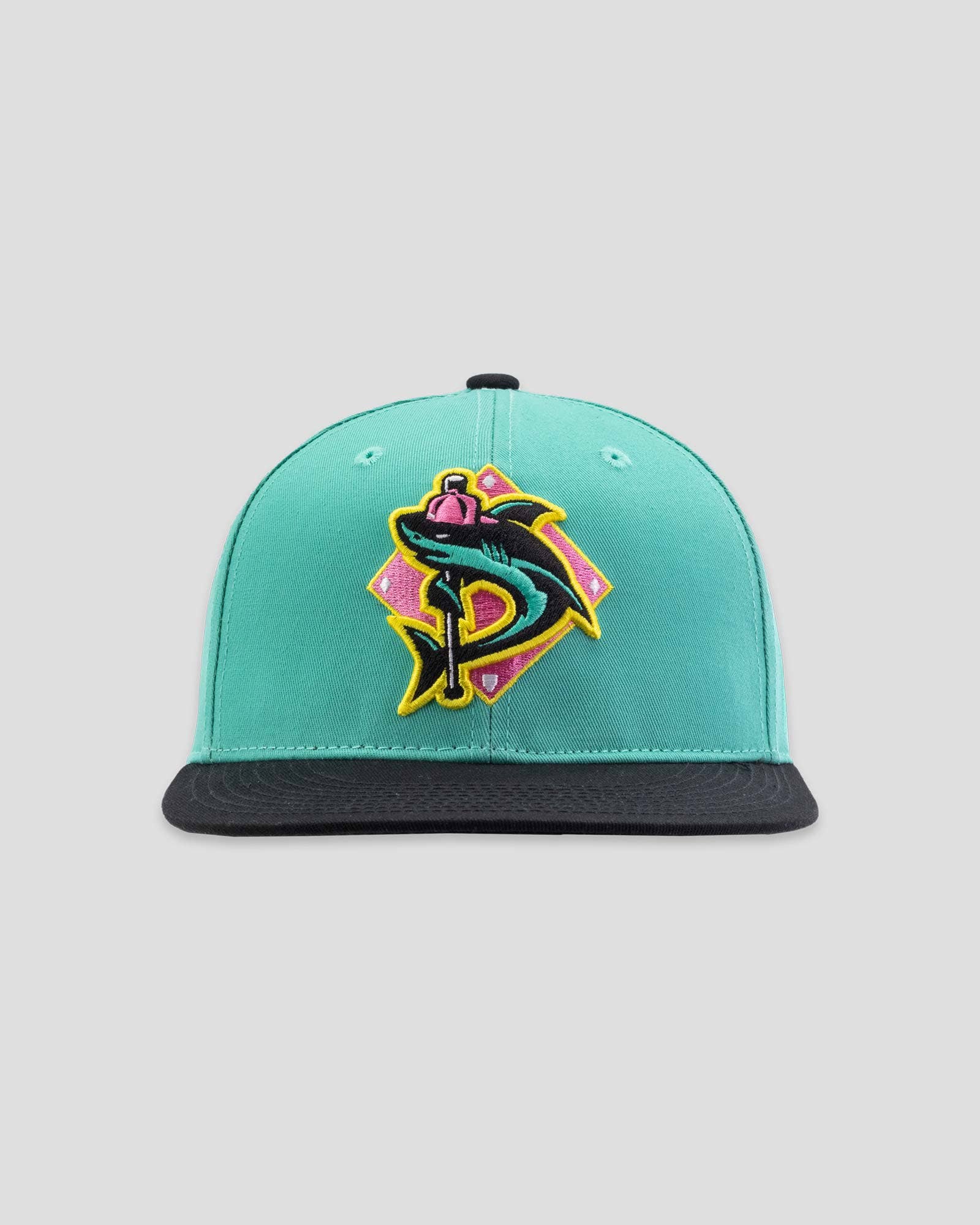 Baseballism Shark Attack Youth Cap (Teal)