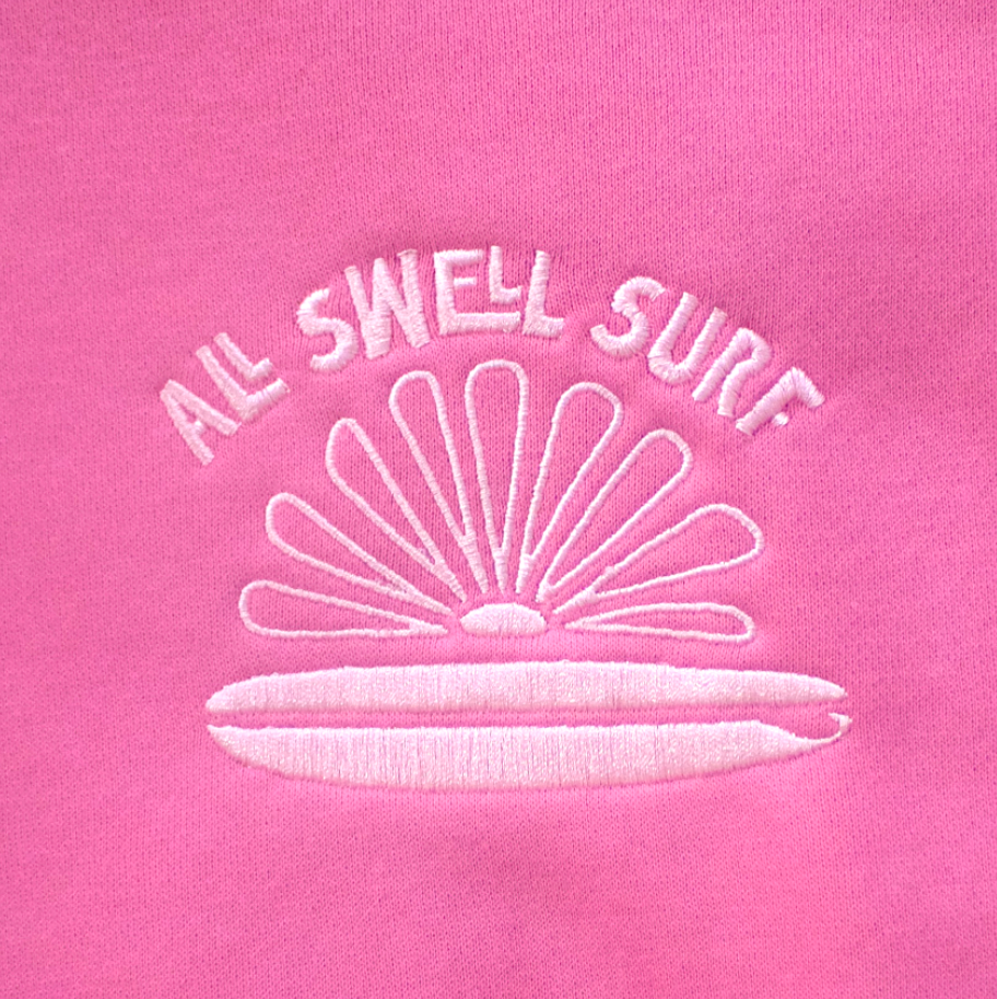 All Swell Surf: Surfer Girl Bloom Embroidered Hoodie - Youth