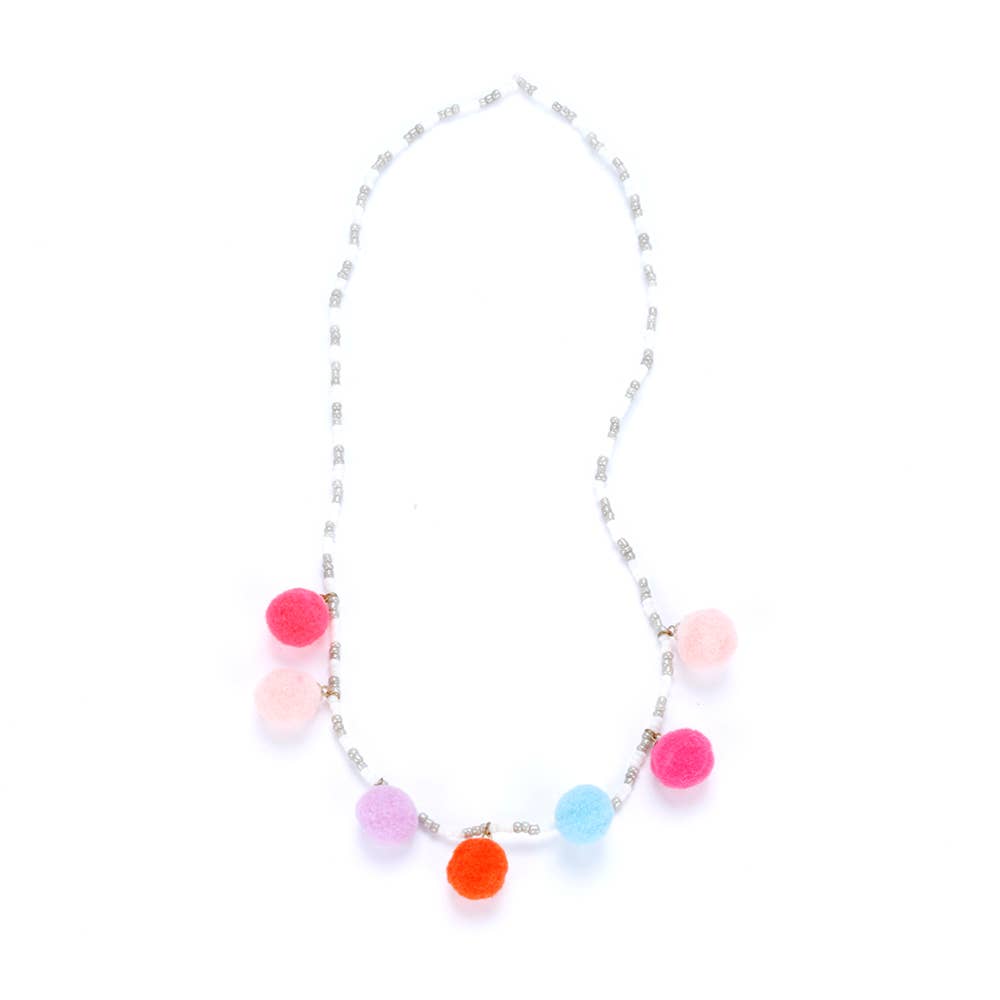 Peppercorn Kids: Multicolor Pompom Necklace