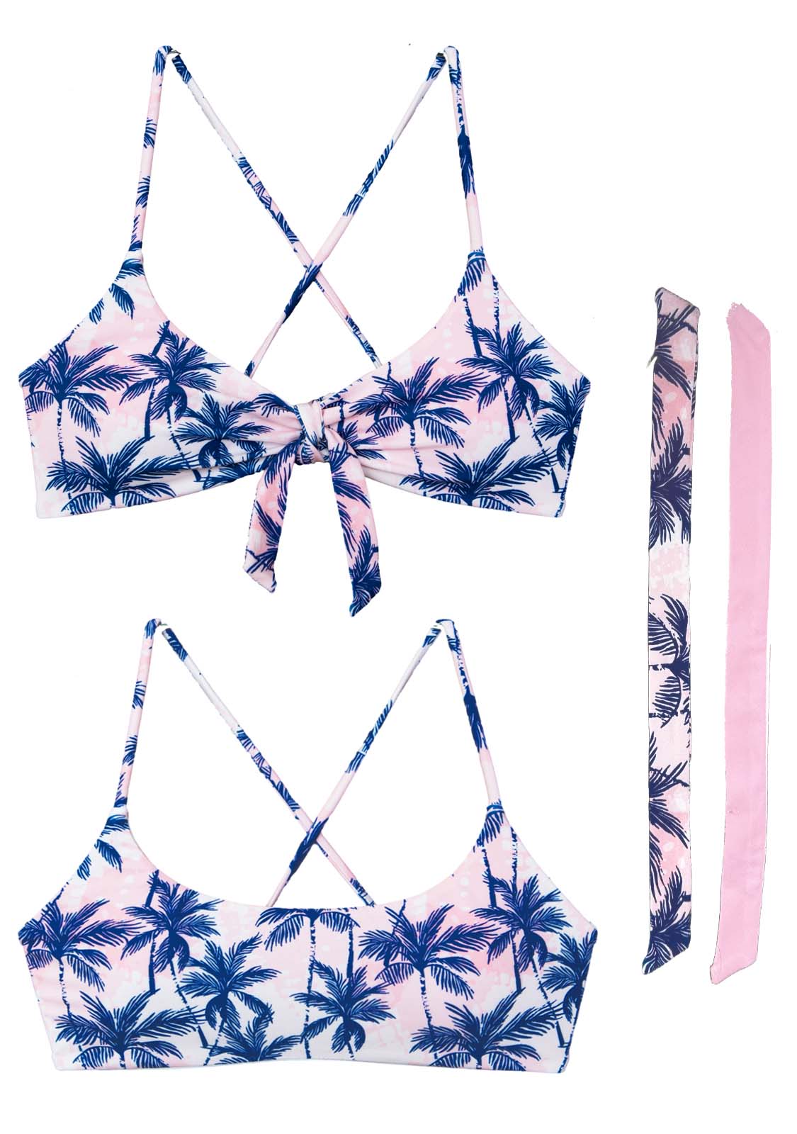 Chance Loves: PALMEIRA 2-Piece Bikini Set (Bralette Top + One-Tie Bottom)