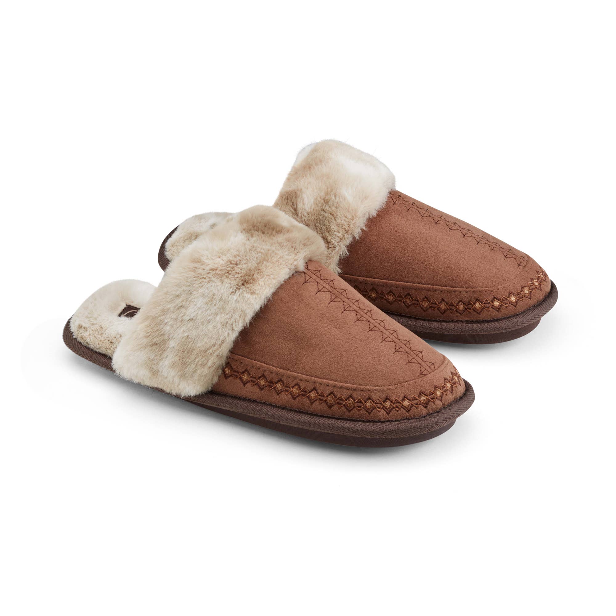 Cobian: Women's Colima Mule Mocha Warm and Fuzzy Slipper
