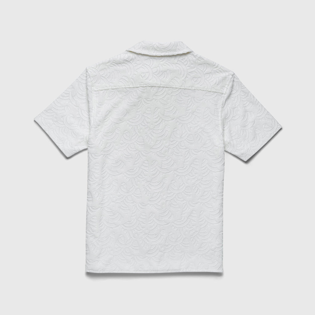 Surfside Supply: Mariner Towel Terry Anchor Jacquard Camp Collar Shirt