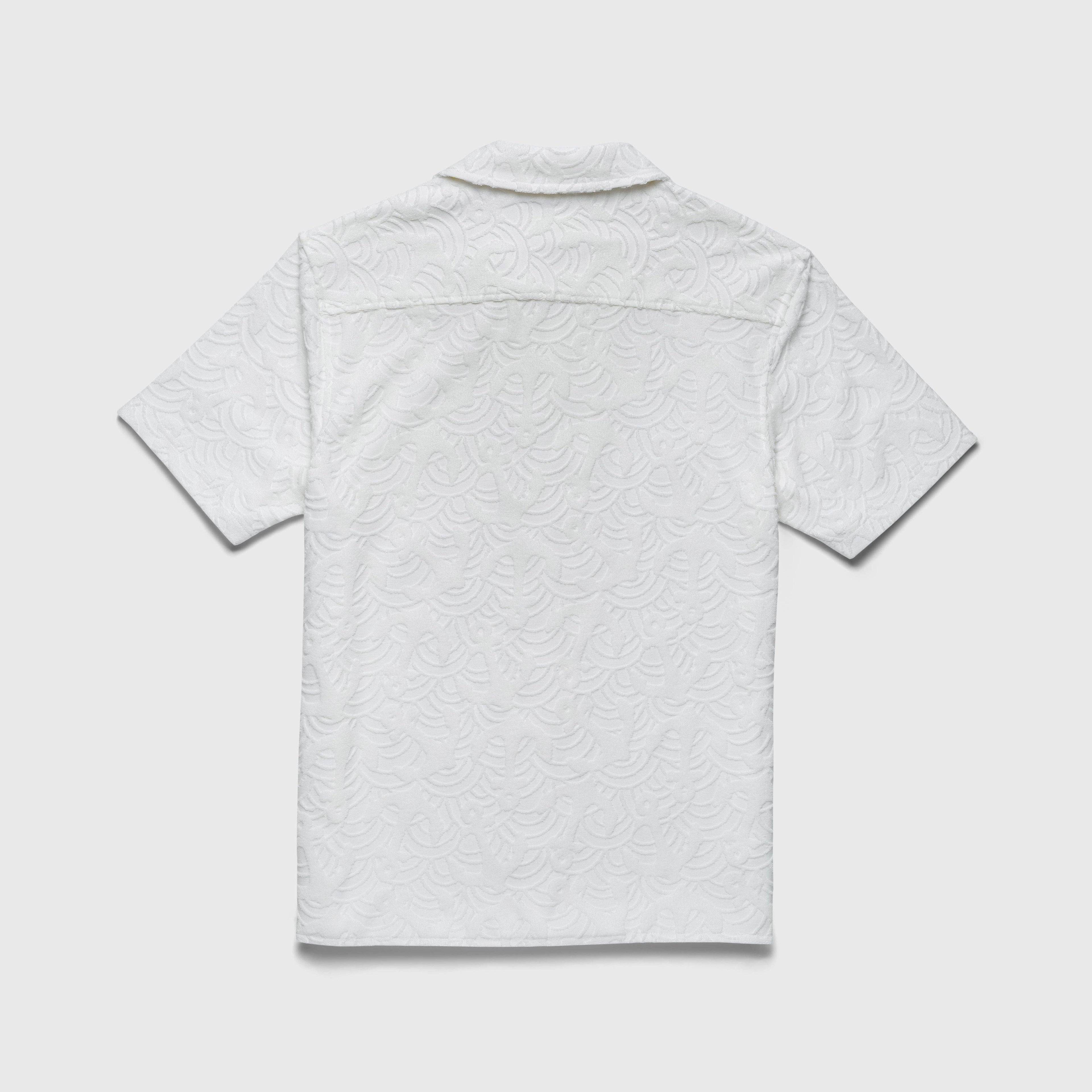 Surfside Supply: Mariner Towel Terry Anchor Jacquard Camp Collar Shirt