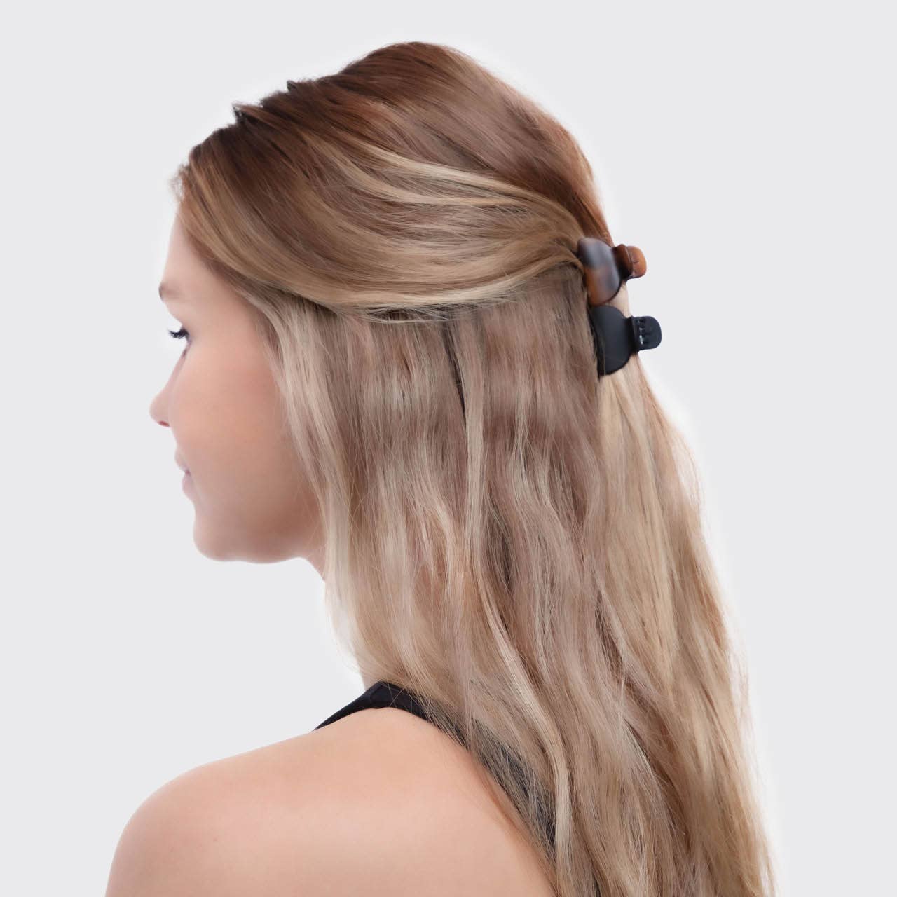 KITSCH: Recycled Plastic X-Small Claw Clips 6pc - Black & Tort