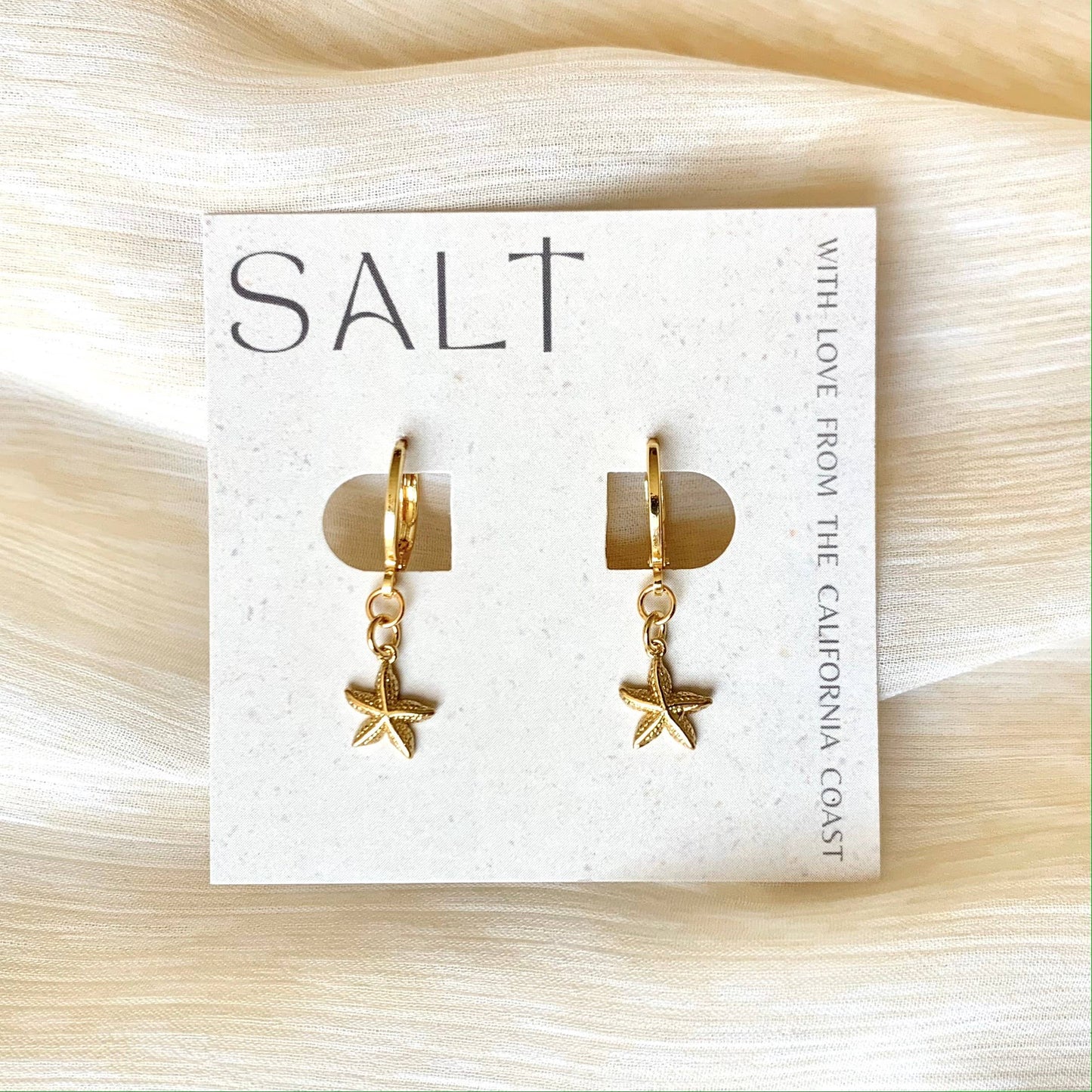 SALT by Sarah Curtis: Starfish Huggie Hoops