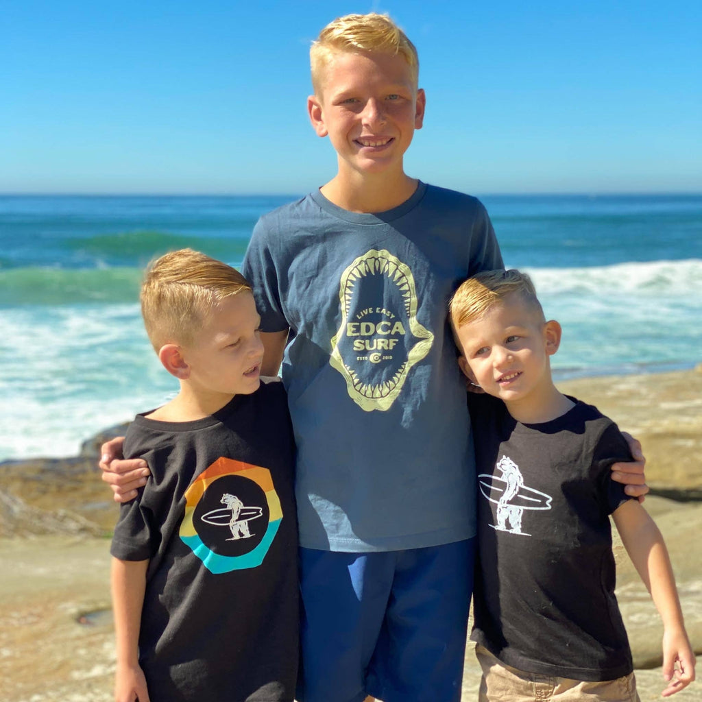 Everyday California: Mini Simply Tee - Kid's California Surfing Bear Short Sleeve