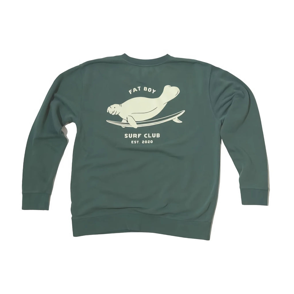 Fat Boy Surf Club: Duck Dive Crewneck Sweatshirt - Alpine Green