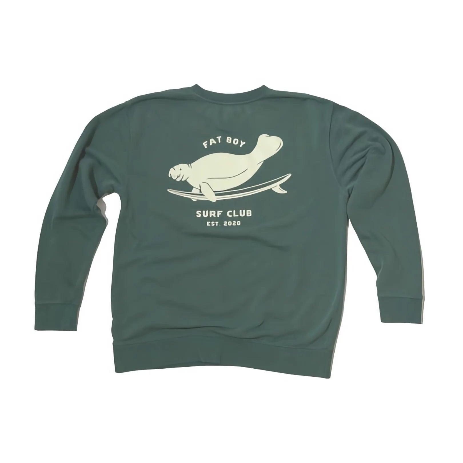 Fat Boy Surf Club: Duck Dive Crewneck Sweatshirt - Alpine Green