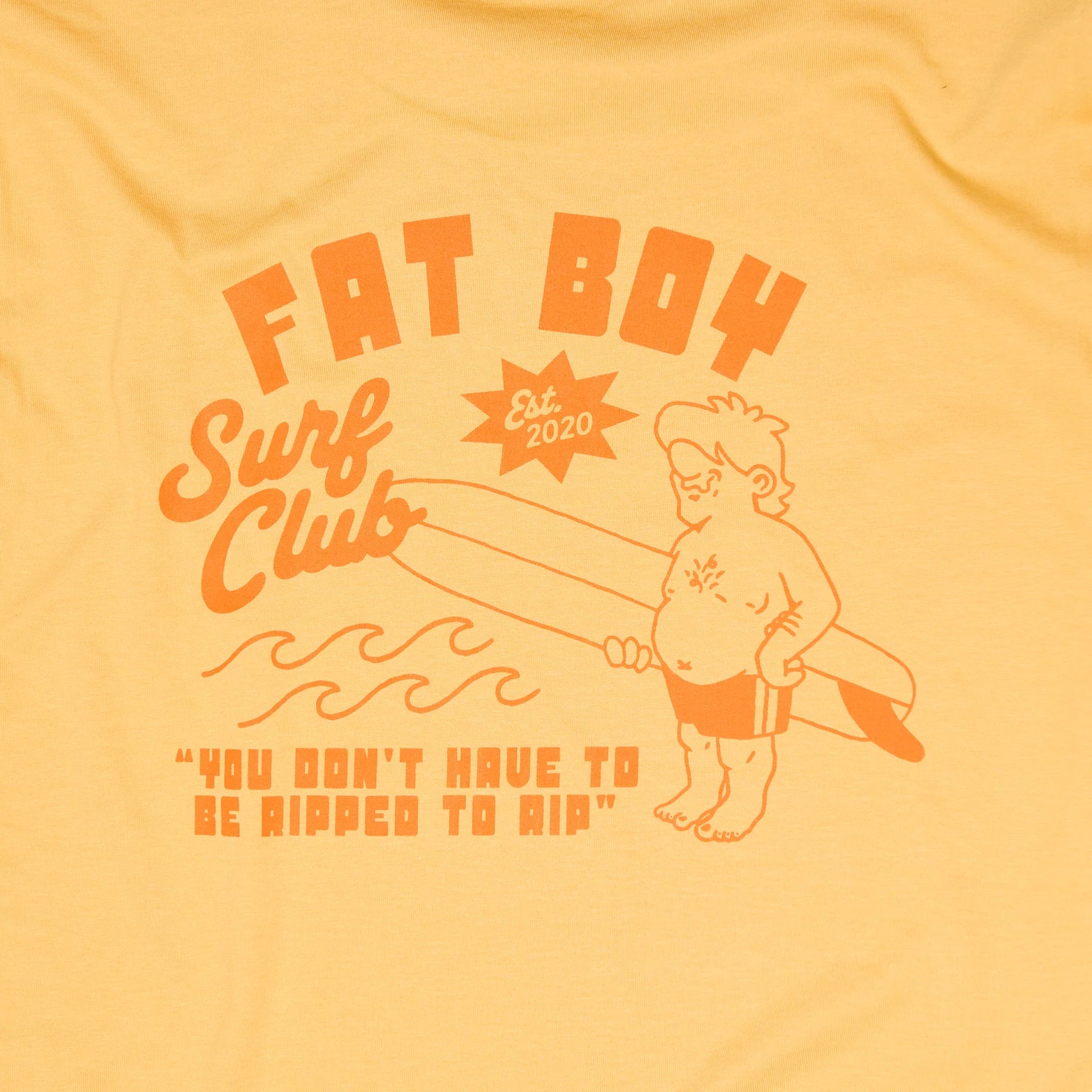 Fat Boy Surf Club: Ripped 2 Rip Tee - Mustard