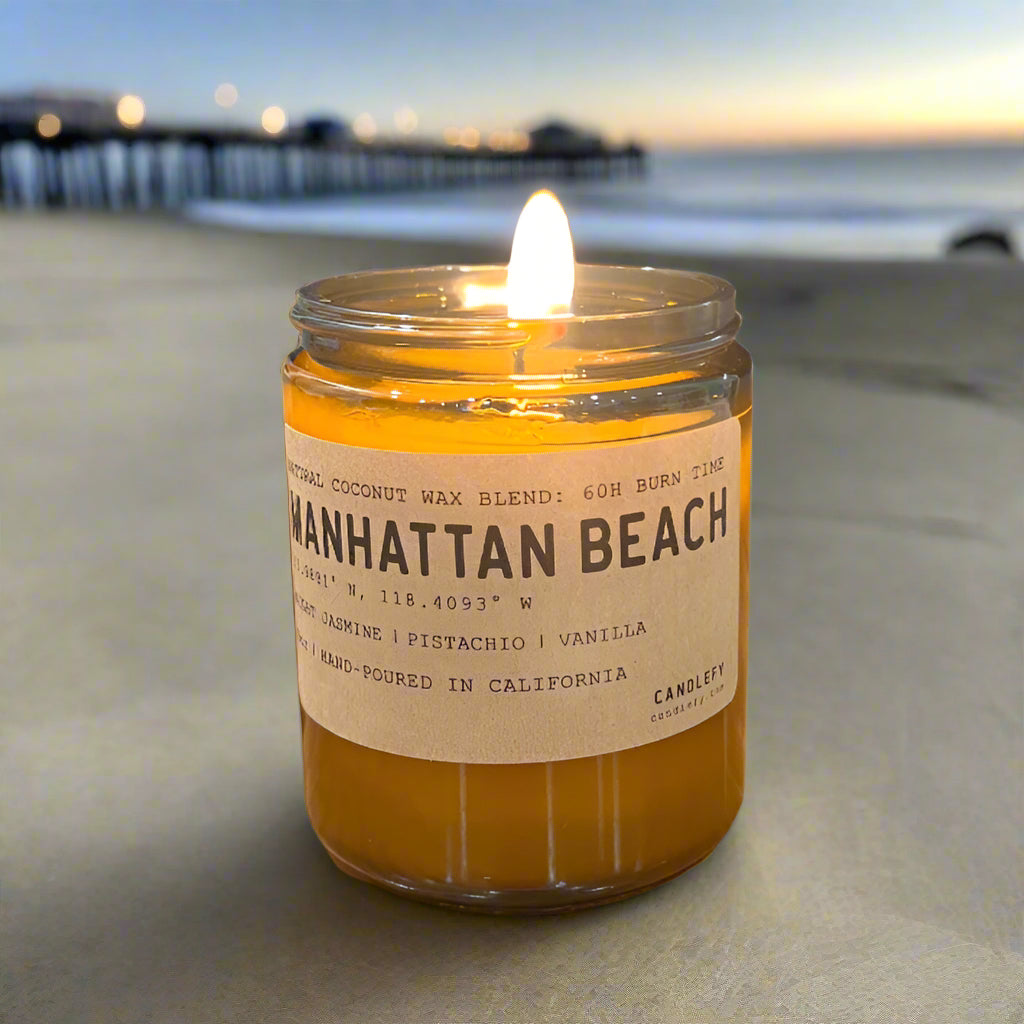 Candlefy: Manhattan Beach Candle (Night Jasmine, Pistachio and Vanilla)