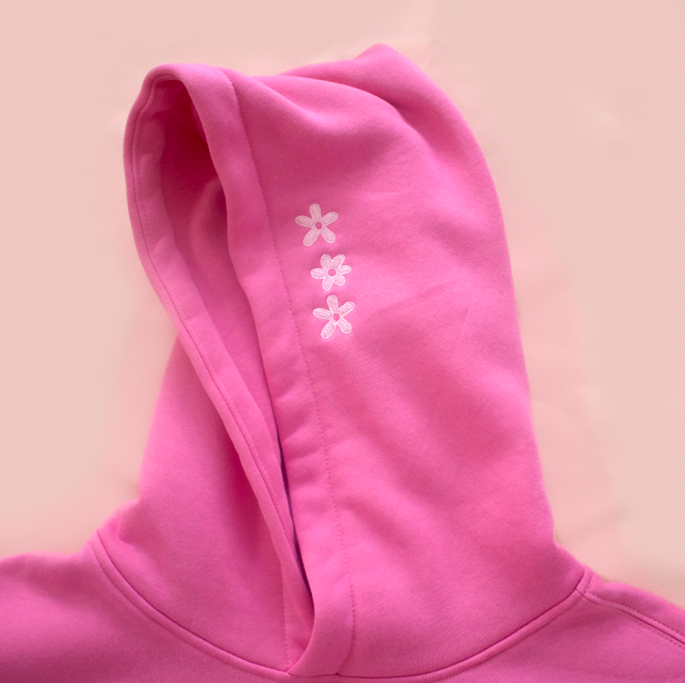 All Swell Surf: Surfer Girl Bloom Embroidered Hoodie - Youth
