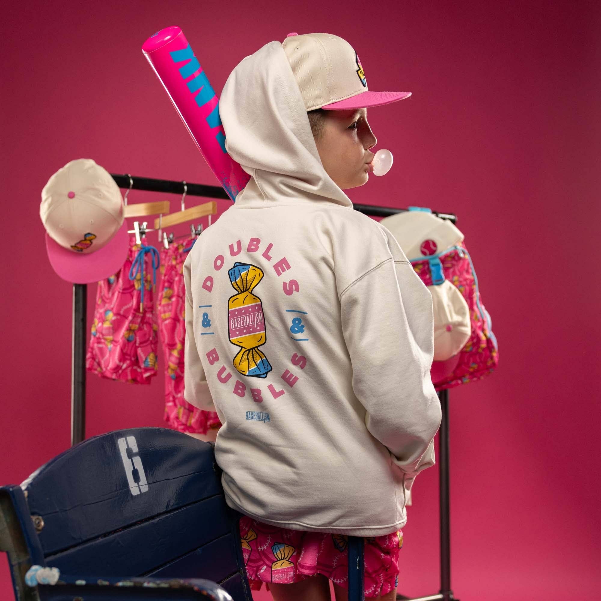 Baseballism: Doubles and Bubbles Hoodie - Youth