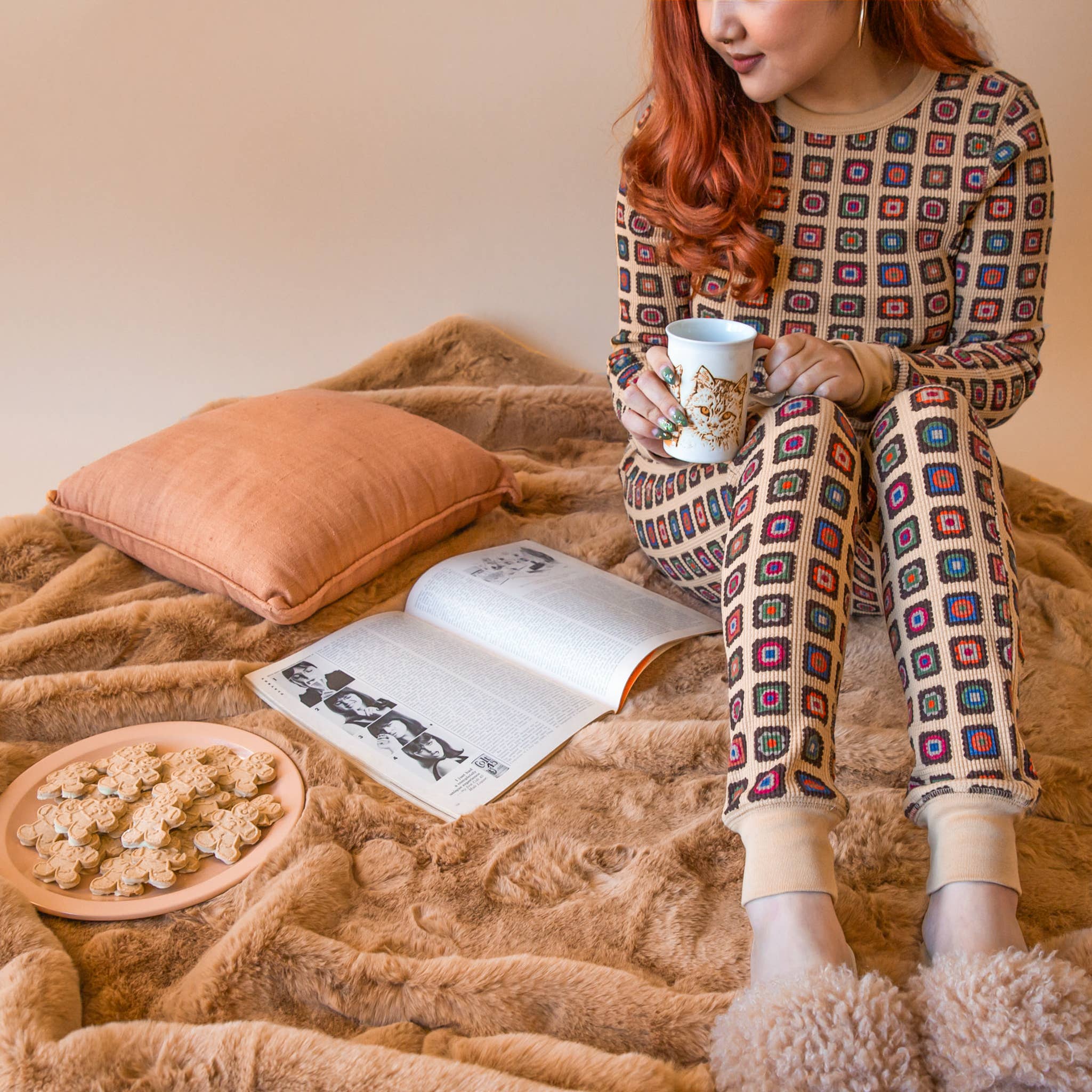 Sunshine Studios: Bestie Blanket Faux Fur - Camel