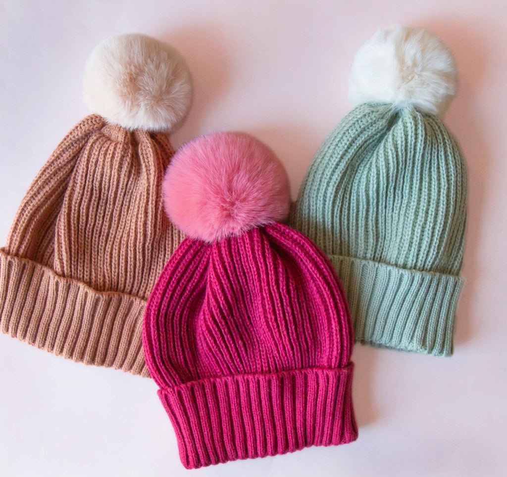 Sunshine Studios: Snow Bunny Pom Hat