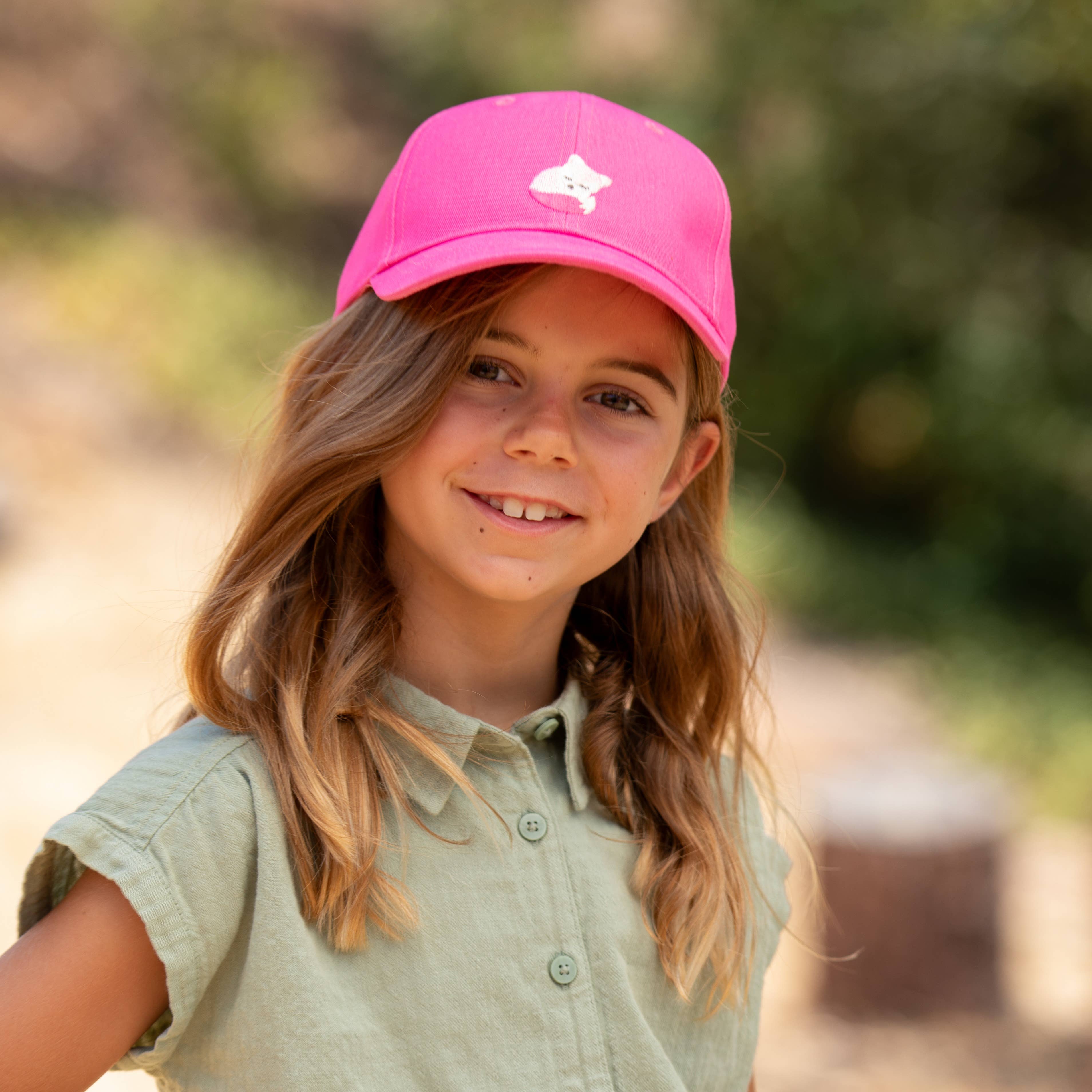 Peppercorn Kids: Kids Baseball Hat - Pink Fox