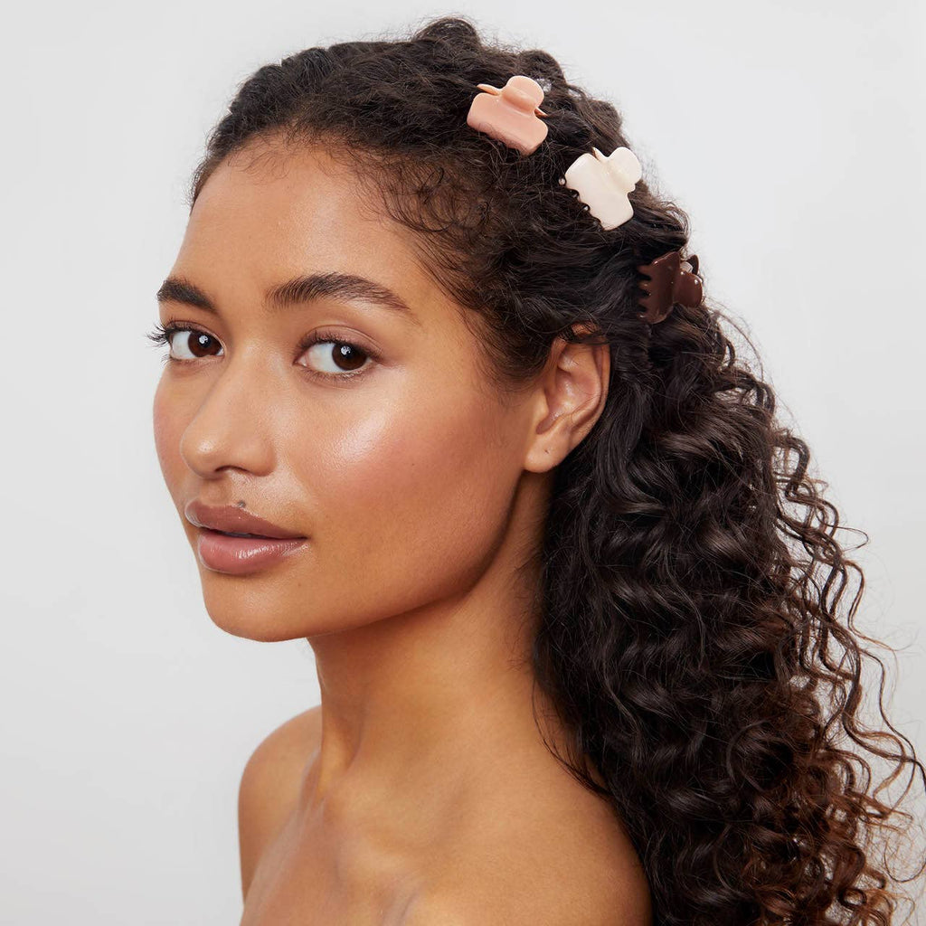 KITSCH: Recycled Plastic Mini Cloud Claw Clips 8pc Set - Rosewood