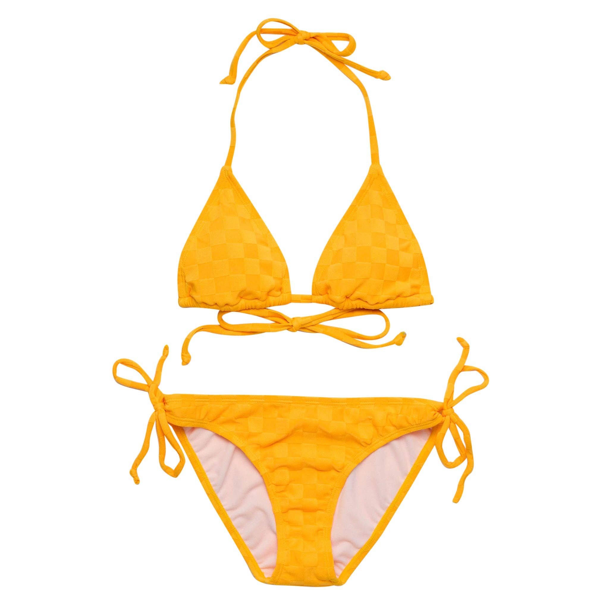 Snapper Rock Swimwear Juniors Triangle Bikini (Check Me Out Marigold)