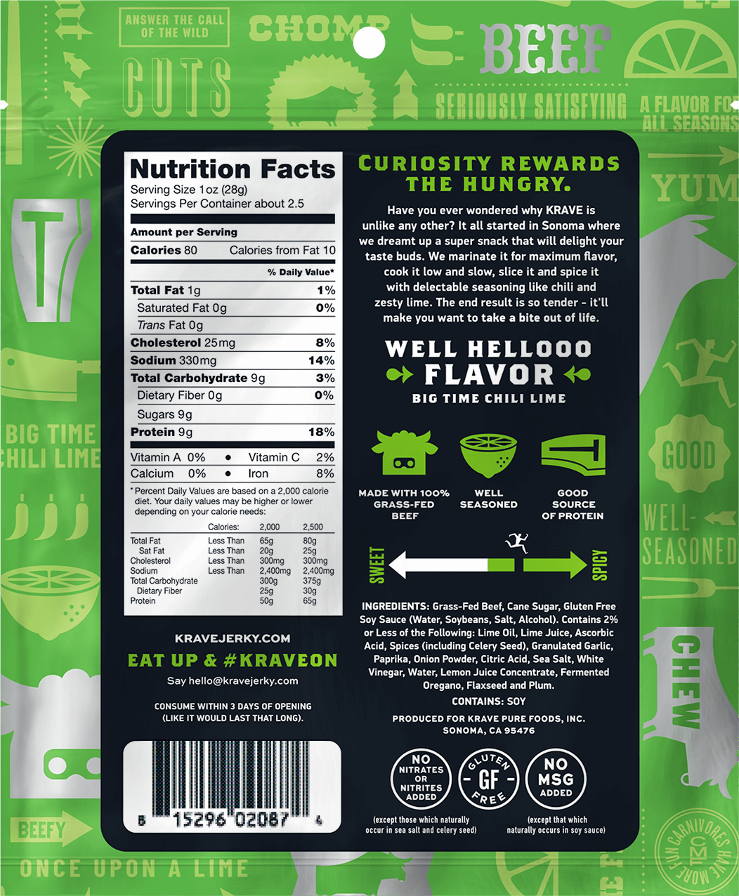 KRAVE: Chili Lime Beef Jerky