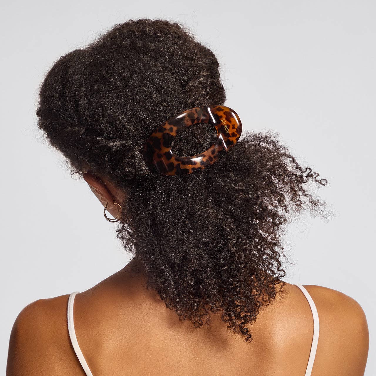 KITSCH: Recycled Plastic Small Flat Cloud Clip - Tort