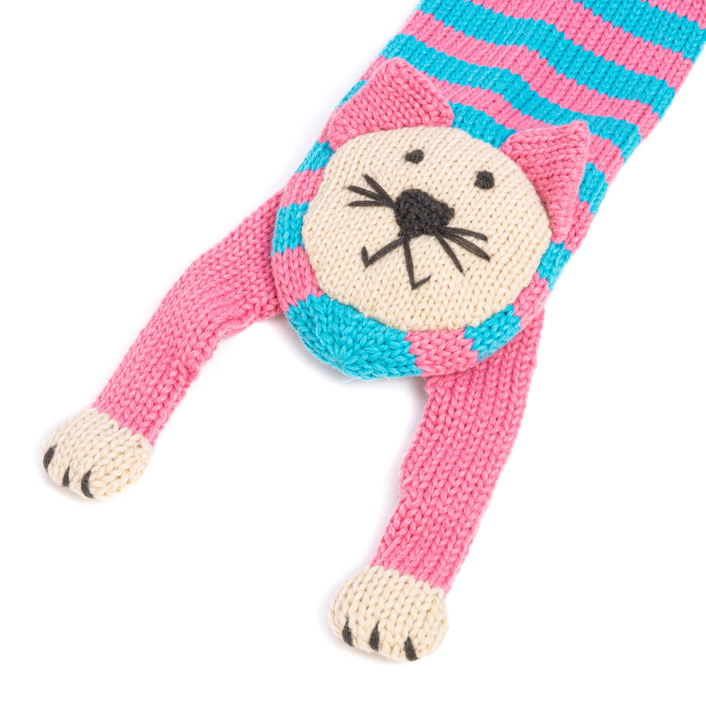 Peppercorn Kids: Girls Knitted Kitty Cat Scarf