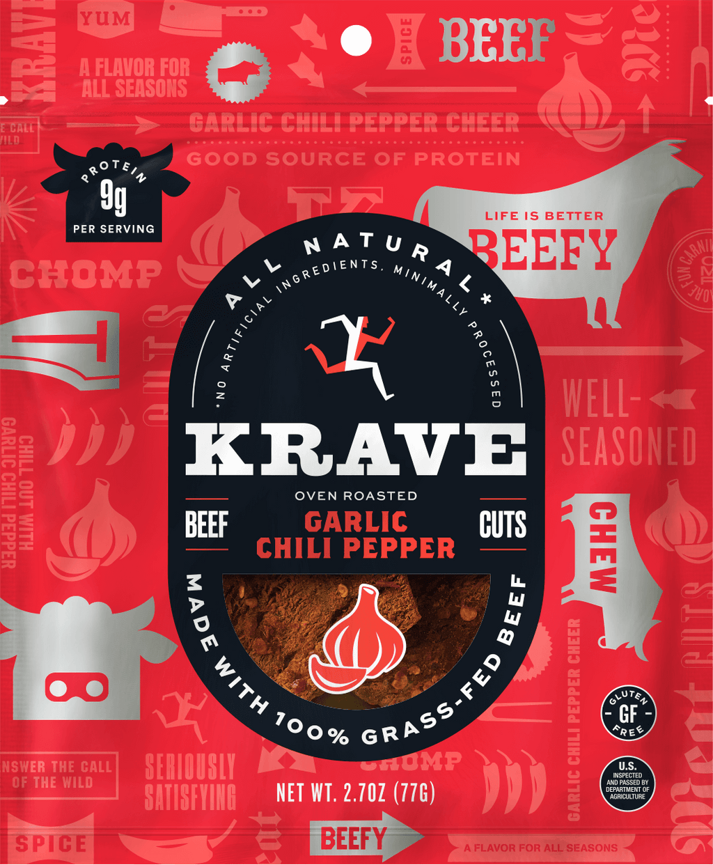 KRAVE: Garlic Chili Pepper Beef Jerky
