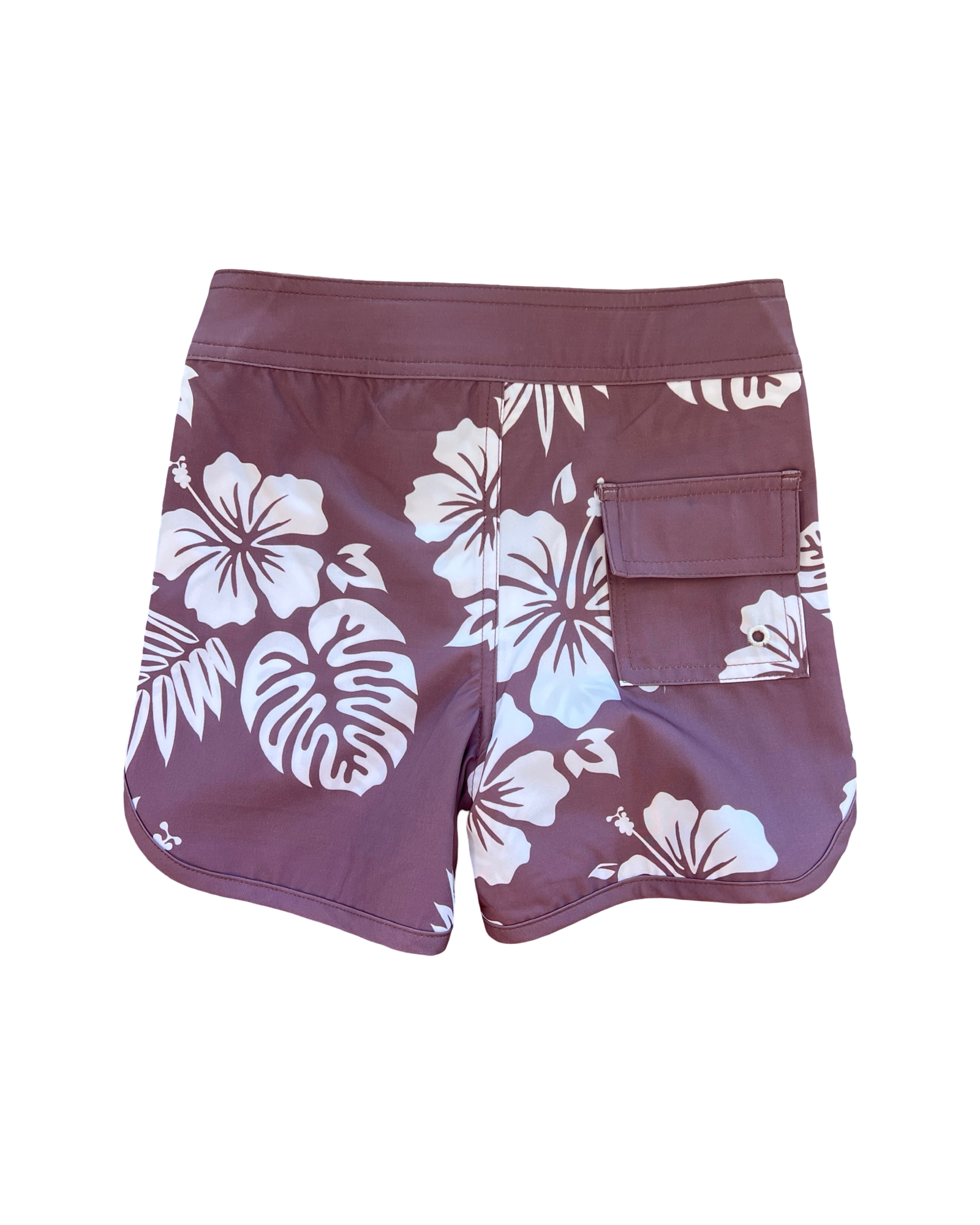 Of One Sea Boy's Boardshorts (Las Olitas Dusty Mauve Floral)