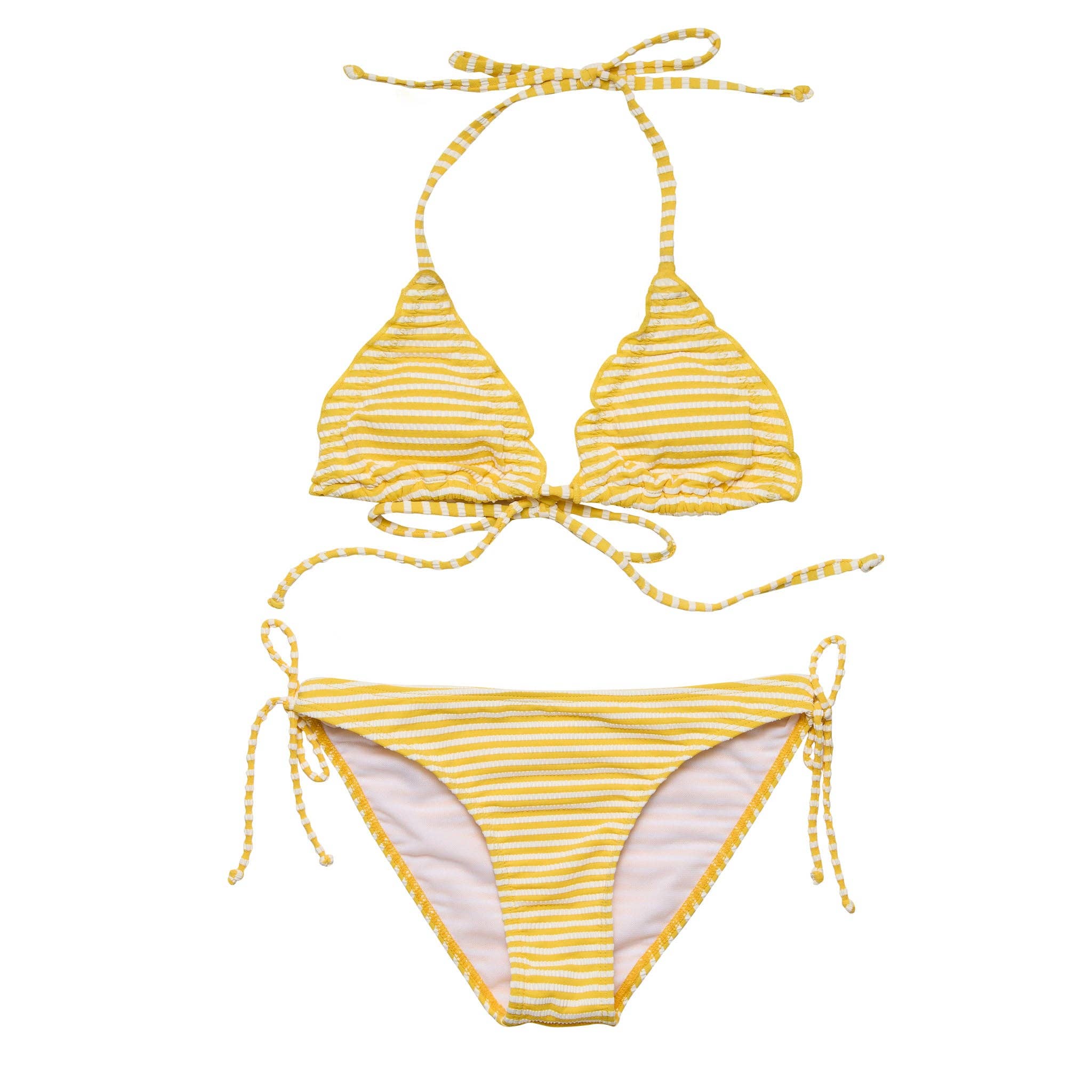 Snapper Rock Swimwear Juniors Triangle Bikini (Sunshine Stripe)
