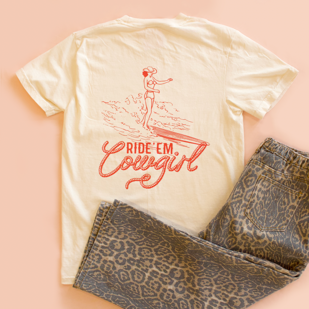 All Swell Surf: Kids Ride 'Em Cowgirl Surf Tee