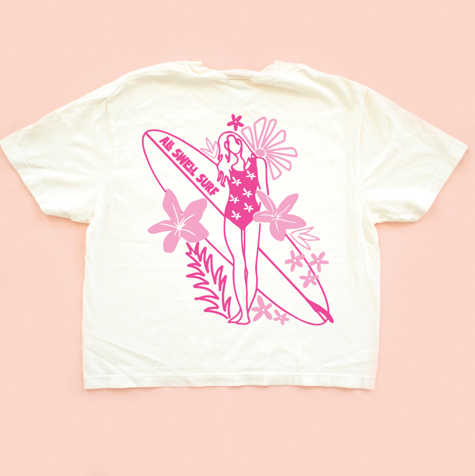 All Swell Surf: Surfer Girls Bloom Boxy Tee - Adult