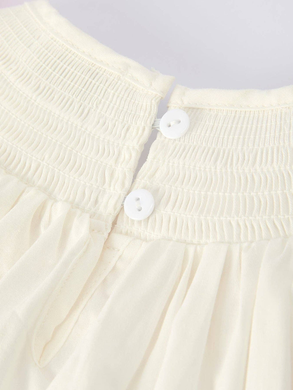 Rylee Faith: Fall White Girls Dress with Pink Bow Embroidery