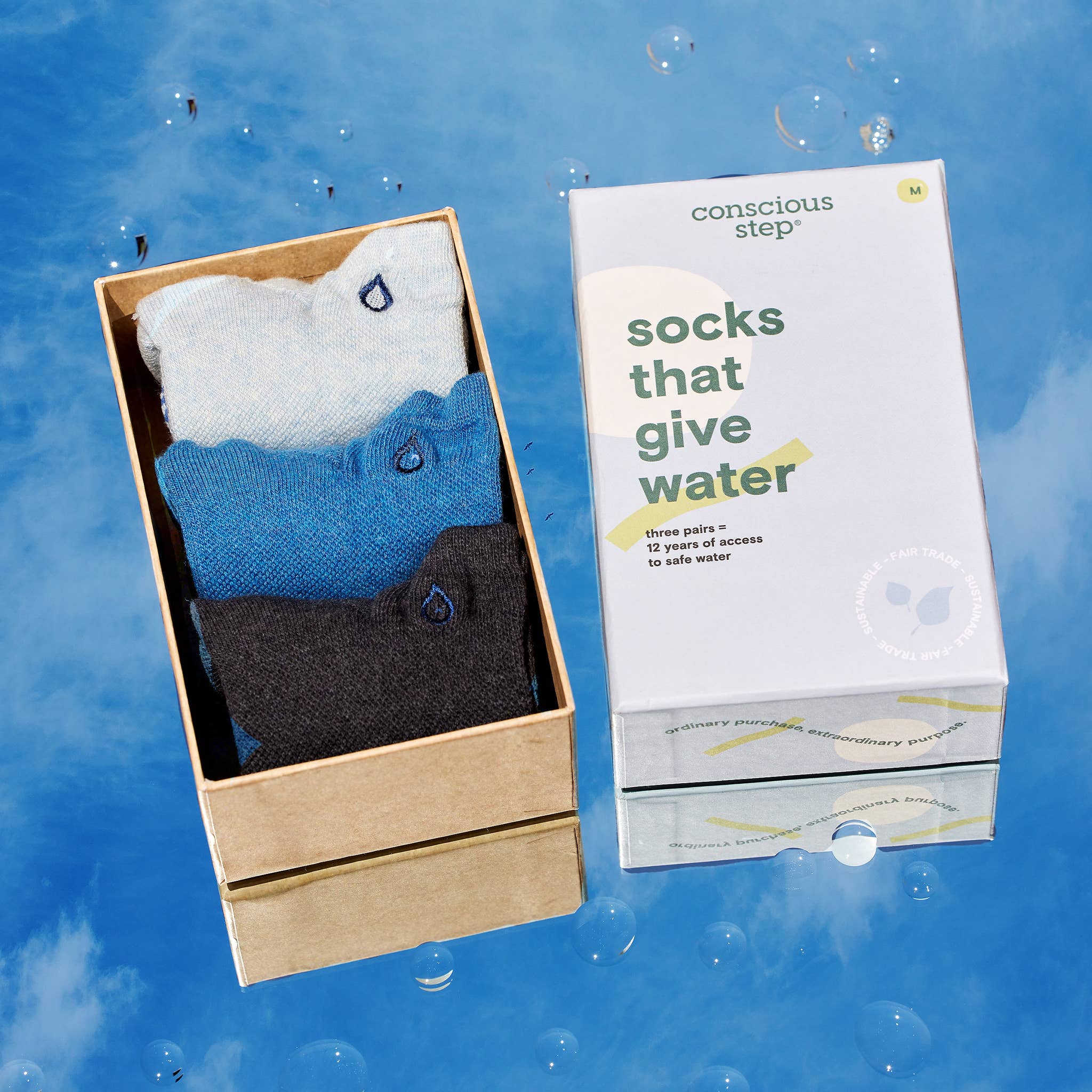 Conscious Step: Boxed Set Ankle Socks that Give Water