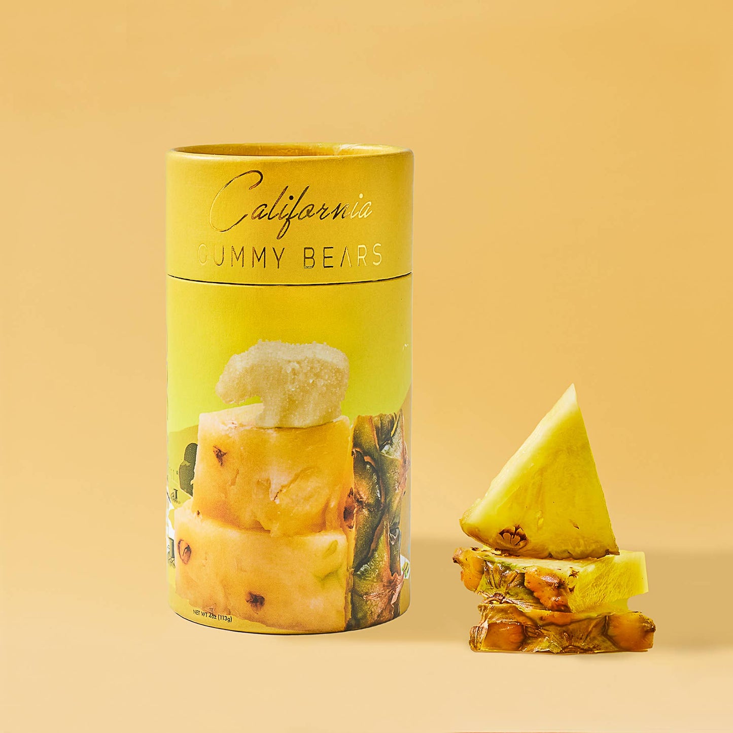 California Gummy Bears - Malibu Sour Pineapple organic gummy bears