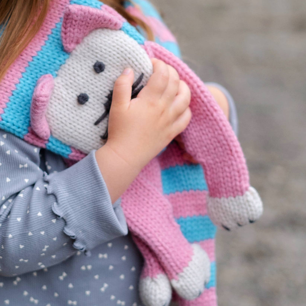 Peppercorn Kids: Girls Knitted Kitty Cat Scarf