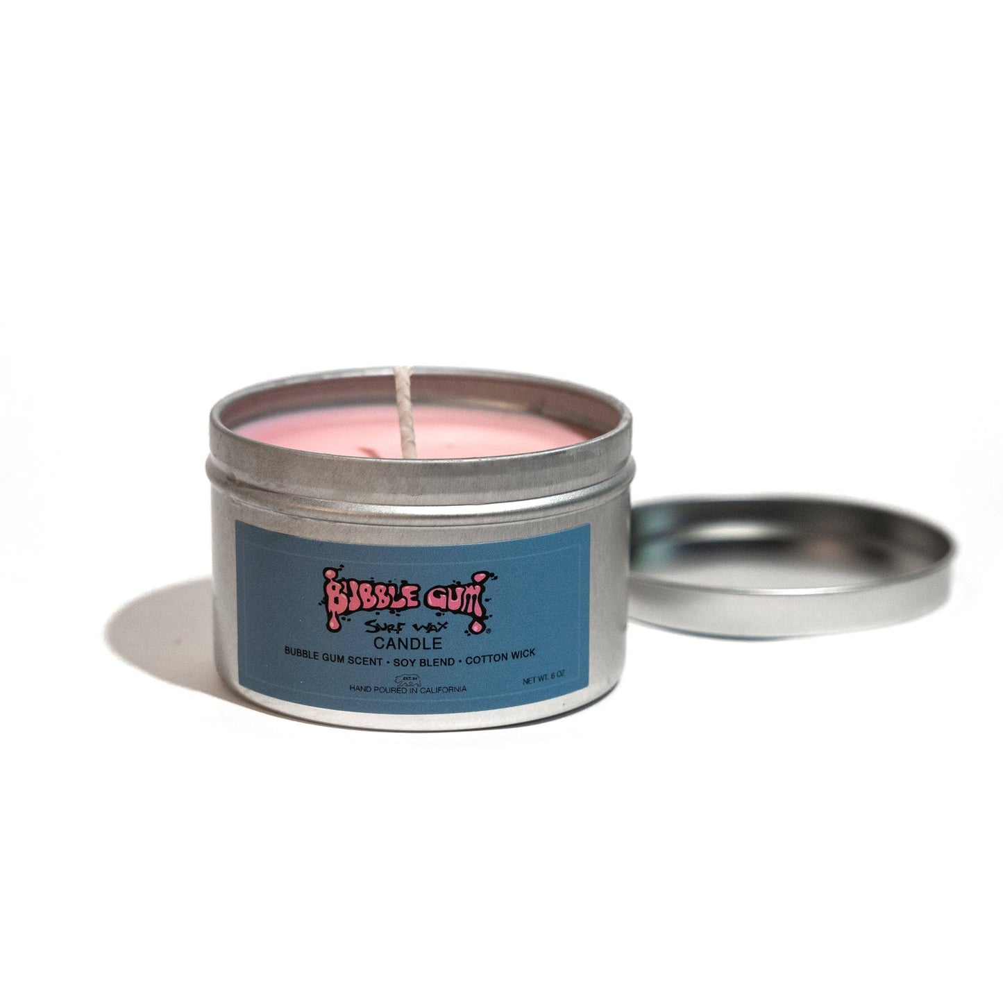 Bubble Gum Surf Wax: Candle - 6oz Tin With Bubble Gum Scent