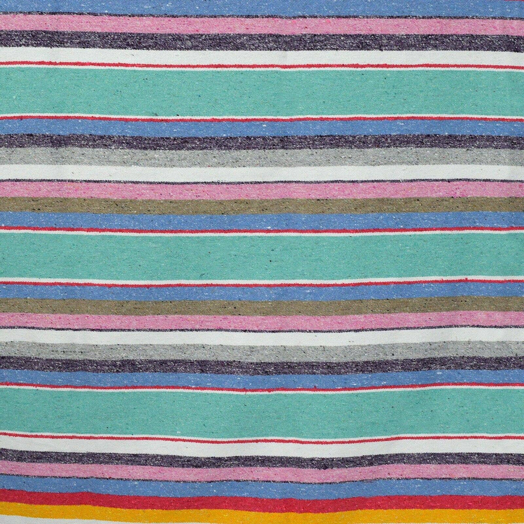 West Path: Mexican Serape Blanket - Mint Pastel