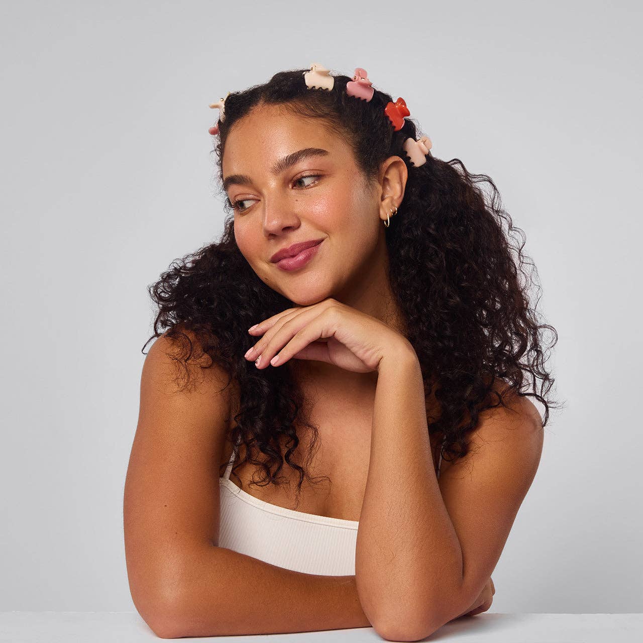 KITSCH: Recycled Mini Cloud Clips 8pc Set - Assorted Cherry Blossom