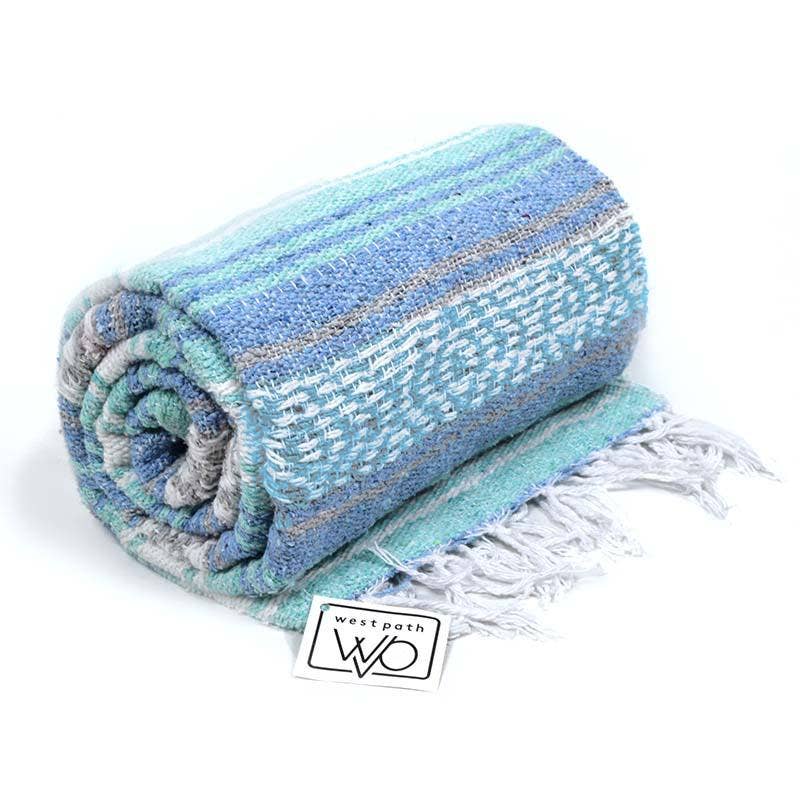 West Path: Mexican Falsa Blanket - Mint Blue Ocean