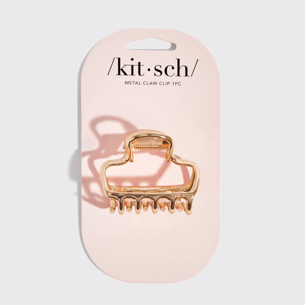 KITSCH: Metal Medium Open Shape Puffy Claw Clip - Gold